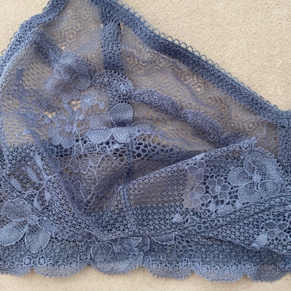 Jason Wu, wireless lace bra, demi shape, size L blue grey - Picture 4 of 9